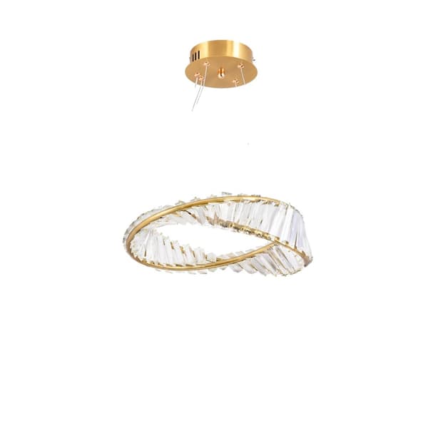 Lyxig Krona, Justerbar Höjd, Dimbar LED-belysning,D40CM, föränderlig
