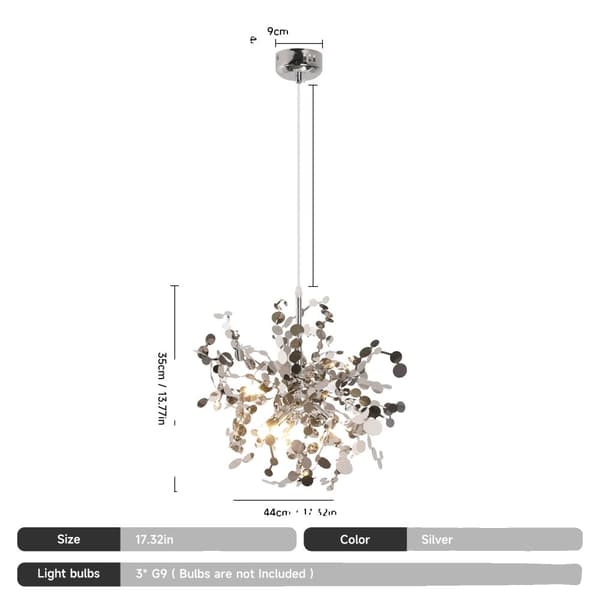 Modern taklampa, elegant silverfinish, justerbar hänghöjd,Silver
