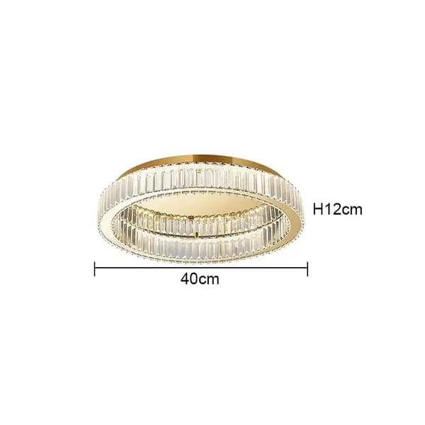 Lyxig kristalltaklampa, modern stil, LED-ljuskälla,3 färger, 40 cm Guld