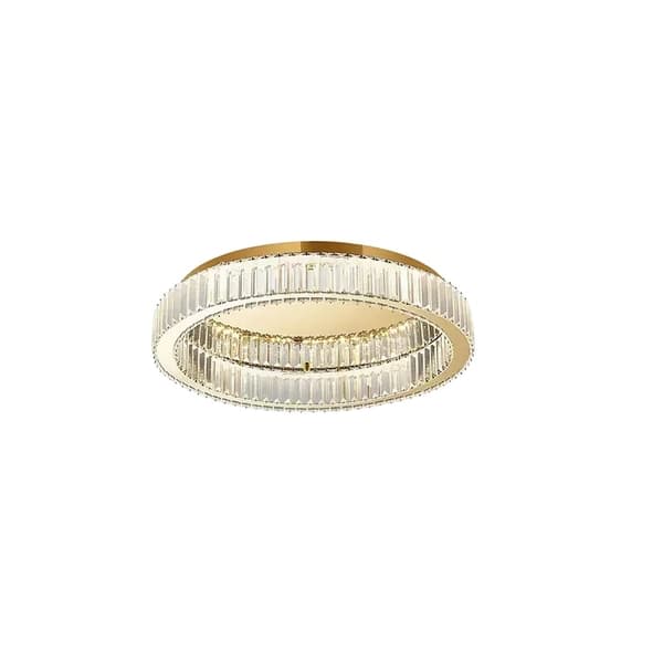 Lyxig kristalltaklampa, modern stil, LED-ljuskälla,3 färger, 40 cm Guld