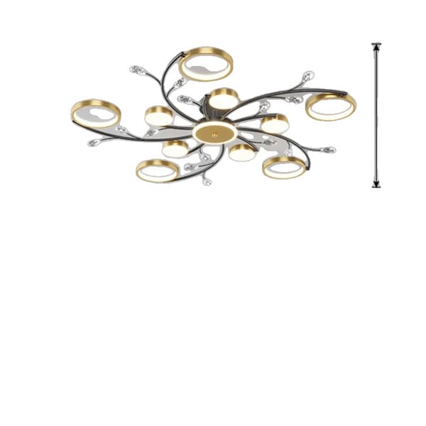 Lyxig LED-krona, 90W effekt, 8100LM ljusstyrka,10 huvuden