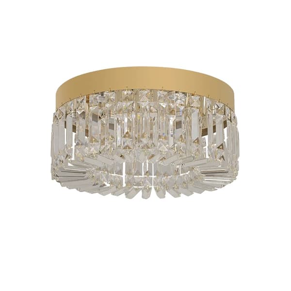 Krystal LED Lysekrone, Skiftbar Lystype, Diameter 40 cm,Ø 40 cm guld, foranderlig
