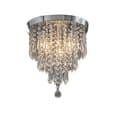Miniatyrbillede 1 af 2: Loftlampe, Elegant Krystal Design, 5W E14 Stik,Varm hvid, Gennemsigtig Krystal, Sølvplade
