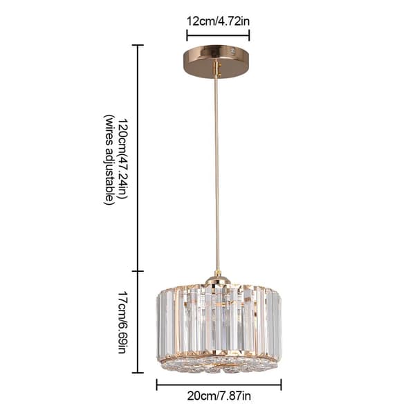 Guldmetallisk finish, LED-belyst design,hängande ljus