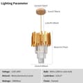 Miniatyrbild 2 av 2: Modern taklampa, energieffektiv, dimbar funktionalitet,23 cm guld