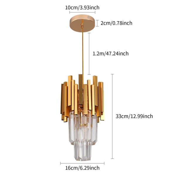 Modern taklampa, energieffektiv, dimbar funktionalitet,16 cm guld