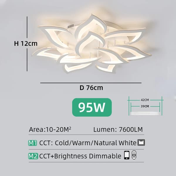 LED Kranse, Forskellige Størrelser (5-35M²), Kold/Varm/Naturlig Hvid, Dæmpbar,APP med RC Dæmpbar, hvide 10 lys