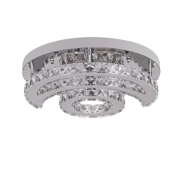 Kristall LED Taklampa, Bytbara Ljusfärger, Elegant Måne- och Soldesign,D40cm, föränderlig