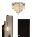 Miniatyrbild 1 av 2: Kristall LED Taklampa, Bytbara Ljusfärger, Elegant Måne- och Soldesign,D30CM, Kall Vit