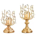 Miniatyrbild 1 av 2: Järnljusstake, Elegant Guldfinish, Idealisk för Diwali-dekoration,L