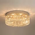 Pikkukuva 2 / 2: Kristalli LED-kattokruunu, kultakrominen viimeistely, himmennettävä LED-valo,Dia40cm K20cm, muuttuva, A-Kulta runko