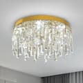 Miniatyrbild 2 av 2: Kristall LED Takkrona, Guld Krom Finish, Dimbar LED-lampa,B-Guld kropp, Dia50cm H20cm, föränderlig
