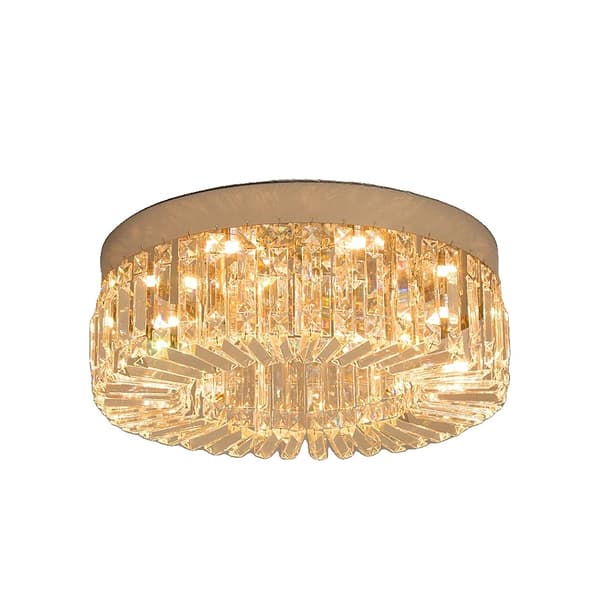 Kristalli LED-kattokruunu, kultakrominen viimeistely, himmennettävä LED-valo,muuttuva, A-Kulta runko, Dia50cm K20cm