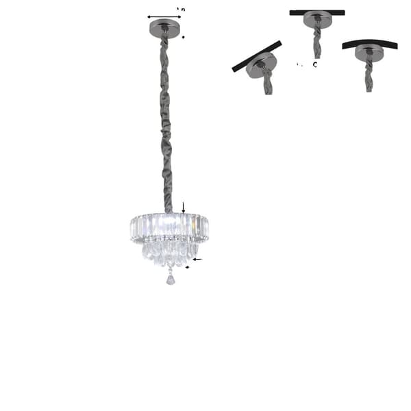 Modern taklampa, stilren kristalldesign, energieffektiv,Dia 28cm