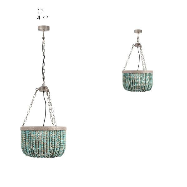 Träpärlor Kandelaber, Stilig Vintage Design, Justerbara Belysningsalternativ,träpärlor-BL