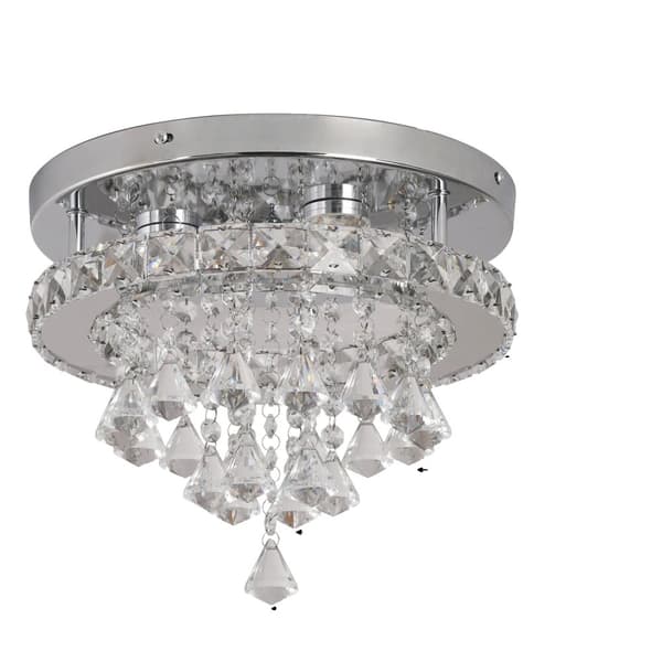 Kristall LED Pendellampa, Dimbar, Modern Design,Fjärrkontroll, D30 cm