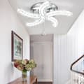 Miniatyrbild 2 av 4: Kristall LED Taklampa, Modern Stilren Design, Energibesparande Belysning,Kall vit, 50cm, 24W