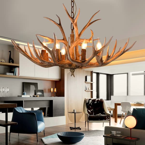 Vintage Gevir LED Lysekrone, Retro Design, Justerbar Højde,6