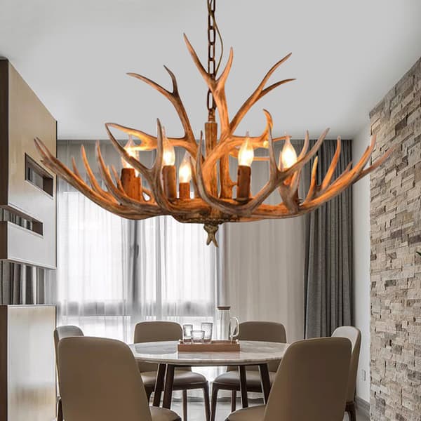 Vintage Gevir LED Lysekrone, Retro Design, Justerbar Højde,6