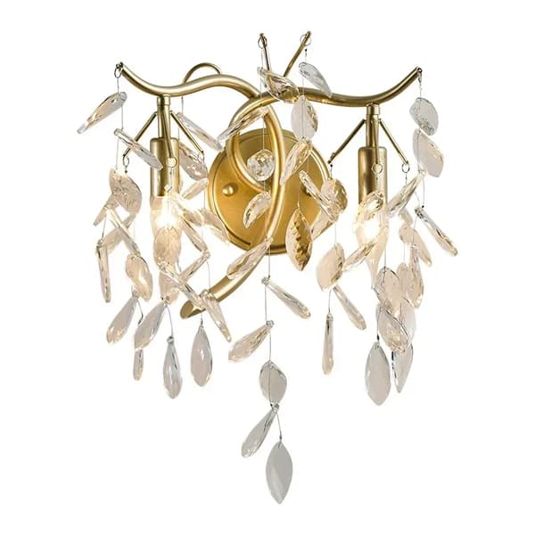 Kristalltaklampa, Nordisk Stil, Guldfinish,220v, Tricolor nr RC, vägglampa