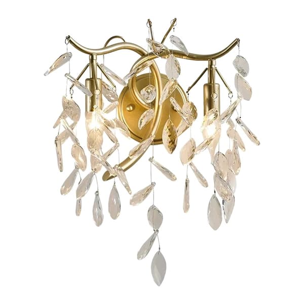 Kristalltaklampa, Nordisk Stil, Guldfinish,220v, Tricolor nr RC, vägglampa