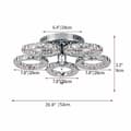 Miniatyrbillede 2 af 2: Krystal LED Loftlampe, Fjernbetjening, Dæmpbart Lys,Dæmpbar fjernbetjening, 5-hoveder