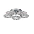 Miniatyrbillede 1 af 2: Krystal LED Loftlampe, Fjernbetjening, Dæmpbart Lys,Dæmpbar fjernbetjening, 5-hoveder