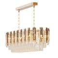 Miniatyrbillede 1 af 2: Moderne Krystal Lysekrone, Justerbar Højde, 24W LED Belysning,60x30cm