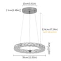 Miniatyrbild 2 av 2: Kristallhängen ljus, dimbar, justerbar höjd,Dimmable RC, 30cm ring krom