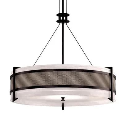 Krona, Modern Stil, Tygskärm, Semiflush Montering,Varmt ljus, B, Diameter-60CM