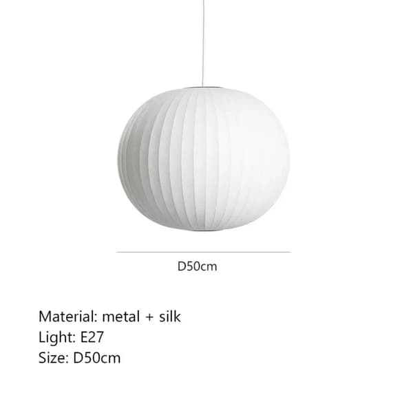 Pendellampa, D50 cm diameter, Sladdpendel, Modern stil,VIT, Ingen lampa