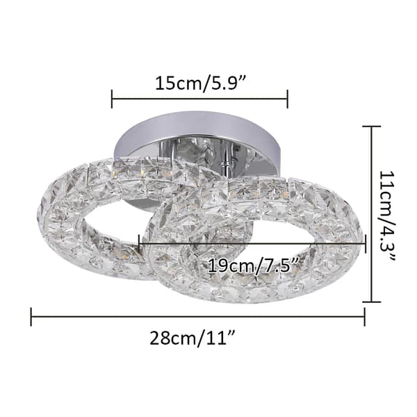 K9 Crystal Taklampa, Bytbar Ljusfärg, Modern Infälld Design,föränderlig, 40W