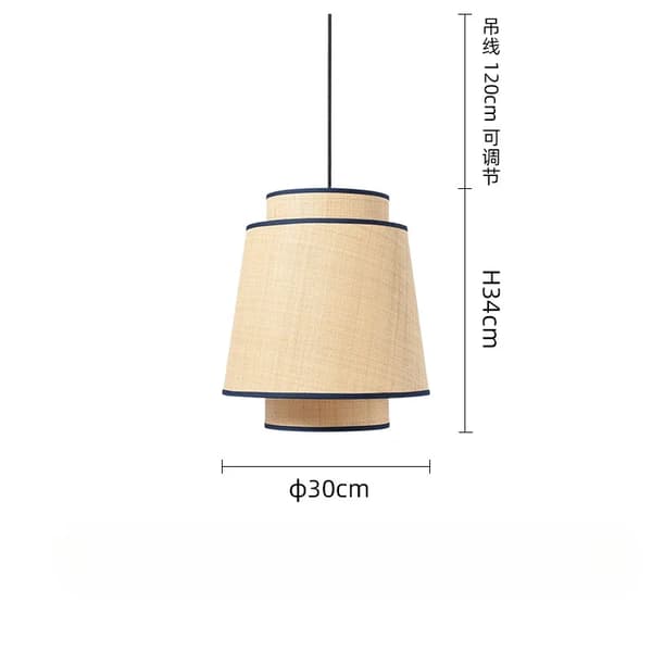 Modern hängande kristallkrona, japansk stil, varmt ljus,varmt ljus, B30-34cm
