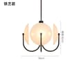 Miniatyrbillede 2 af 2: LED Pendellampe, Moderne Glasdesign, Egnet til Soveværelse og Spisestue,Mælk hvid, Tricolor NE RC