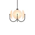 Miniatyrbillede 1 af 2: LED Pendellampe, Moderne Glasdesign, Egnet til Soveværelse og Spisestue,Mælk hvid, Tricolor NE RC