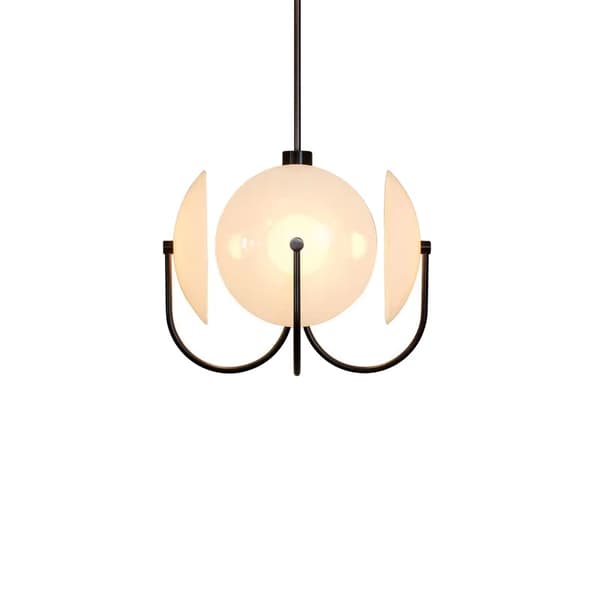 LED Pendellampe, Moderne Glasdesign, Egnet til Soveværelse og Spisestue,Mælk hvid, Tricolor NE RC