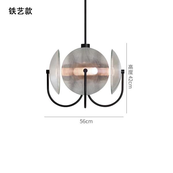 LED Pendellampa, Modern Glasdesign, Lämplig för Sovrum och Matrum,Varmt ljus, transparent