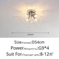 Miniatyrbild 2 av 2: LED-krona, D54cm, fjärrkontrollsdrift,G9 Silver 4h, G9