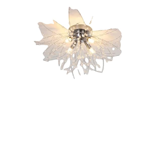 LED-krona, D54cm, fjärrkontrollsdrift,G9 Silver 4h, G9
