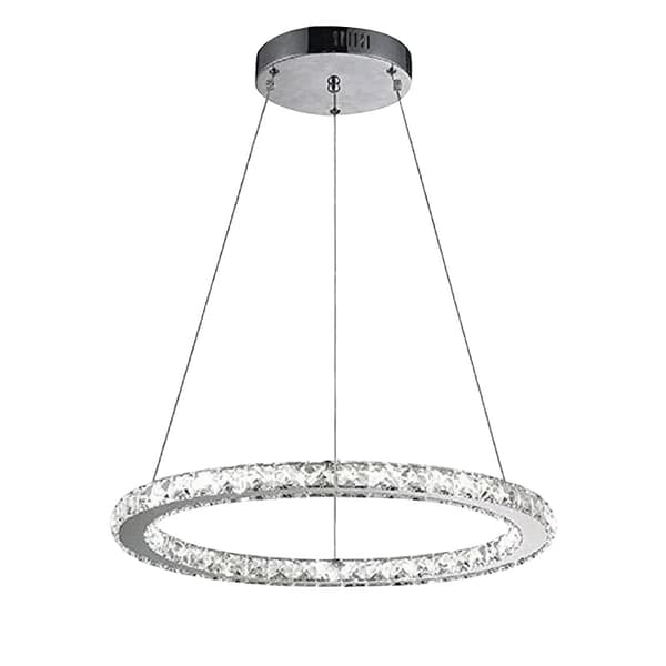 Modern kristallkrona, justerbar höjd, energieffektiv LED,Varm vit, D30CM B