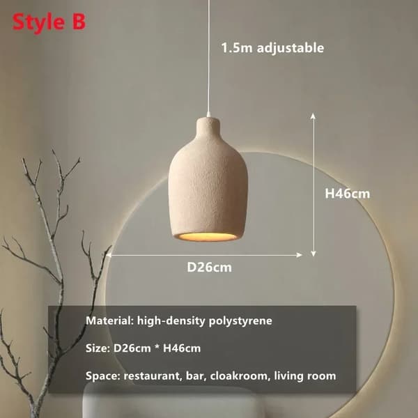Wabi Sabi Ljuskrona, Varm Belysning, Hållbart Material, Beröringsstyrd Strömbrytare,D - 26cm, Varmt ljus