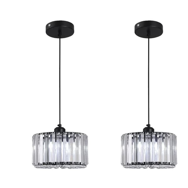 Kristallkrona Hänglampa, Kristall Design, Lyxig Heminredning, svart A 2ST, varmvit
