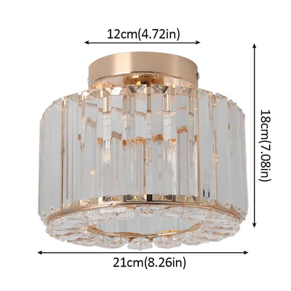 Kristallkrona Hänglampa, Kristall Design, Lyxig Heminredning, guld B 1 st, varmvit