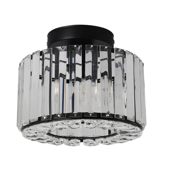 Kristallkrona Hänglampa, Kristall Design, Lyxig Heminredning, svart B 1ST, Kallvit