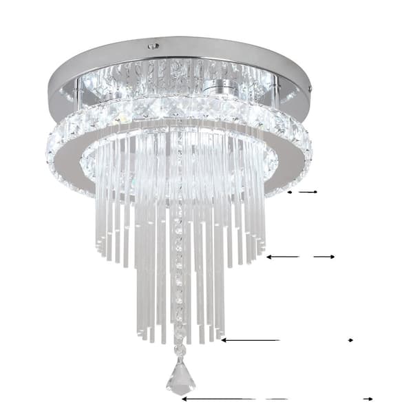 Modern kristallkrona, LED SMD-lampor, justerbar färgtemperatur,varmt ljus, Blå