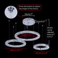 Miniatyrbild 2 av 2: Taklampa, kristall design, LED-belysning, 345 ring, Kallvit