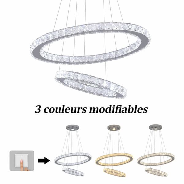 Kristallkrona, LED-belysning, modern design, föränderlig