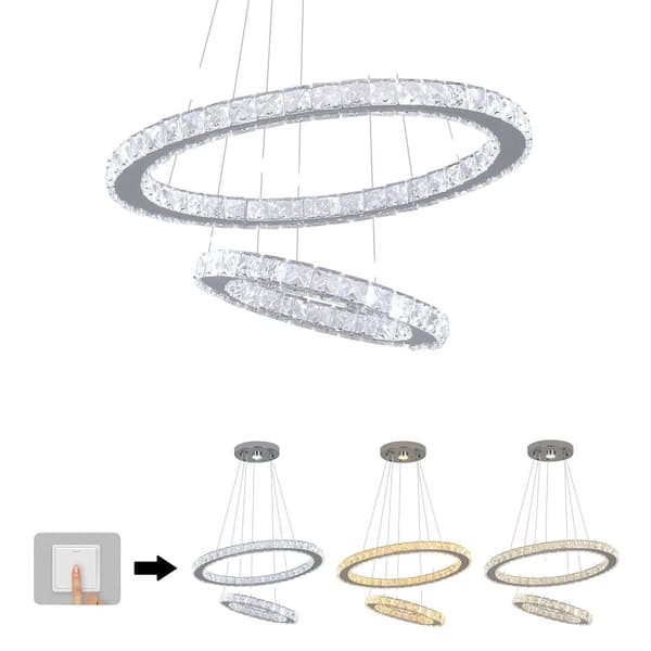 Kristallkrona, LED-belysning, modern design, föränderlig