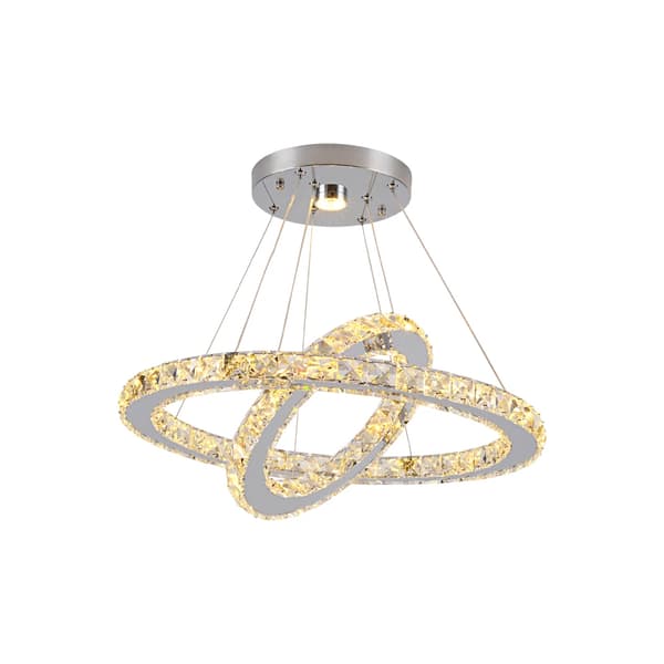 Kristallkrona, LED-belysning, modern design, varmt ljus