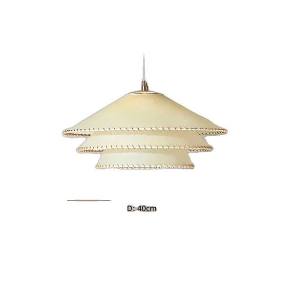 Minimalistisk Papperslampkrona, Justerbar Höjd, E27 Lampa Ingår,D40cm, varmt ljus